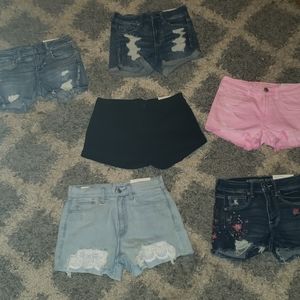 6 pair american eagle shorts